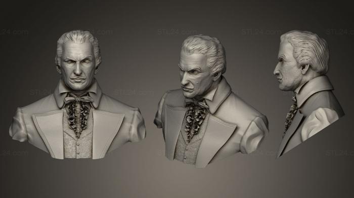 Бюсты и барельефы известных личностей (Винсент Прайс, BUSTC_0642) 3D модель для ЧПУ станка